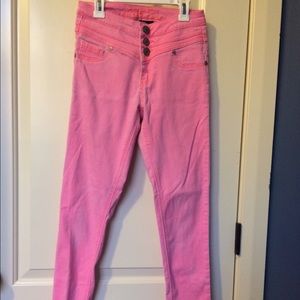 Pink Rue21 high waisted skinny jeans